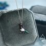 Magpie Pendant Necklace In Sterling Silver, thumbnail 3 of 11