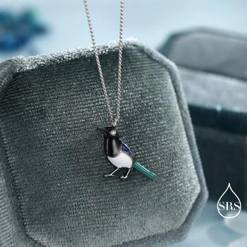 Magpie Pendant Necklace In Sterling Silver, 3 of 11