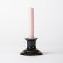 Handcrafted Ceramic Ink Black Taper Candle Stick, thumbnail 1 of 3
