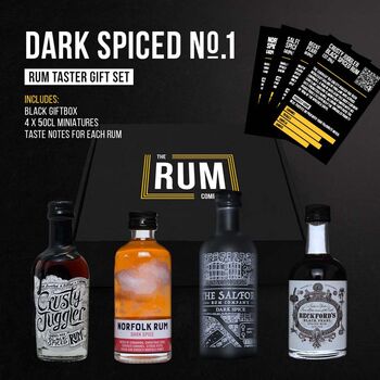 Dark Spiced Rum Taster Set Gift Box One, 3 of 5