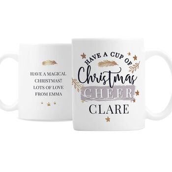 Personalised Cup Of Christmas Cheer Ceramic Mug, 4 of 4