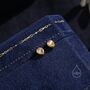Tiny Moonstone Droplet Stud Earrings, thumbnail 5 of 10