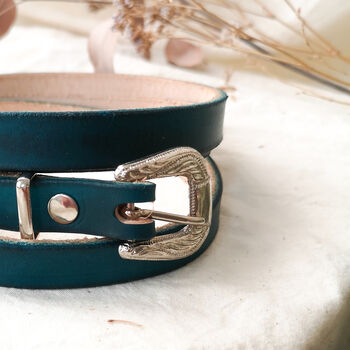 Personalised Western Style Leather Belt, 11 of 11