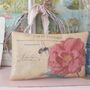 French Postcard Rose Design Gift Pillows, thumbnail 5 of 8