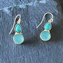 Handcrafted Brass And Turquoise Stone Earrings, thumbnail 5 of 5