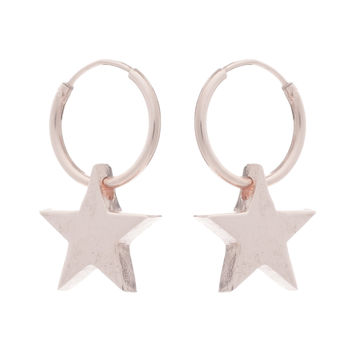 Chunky Star Hoop Earrings By Cabbage White England | notonthehighstreet.com