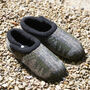 Adam Khaki Grey Aztec Mens Slippers/Indoor Shoes, thumbnail 5 of 8