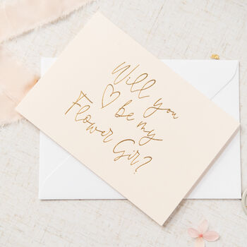 Will You Be My Flower Girl? Gold Foil Card, 4 of 4