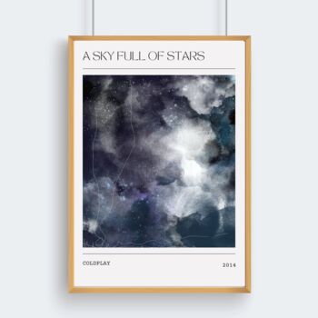 Coldplay Music Sing Art Print Sky Full Of Stars, 2 of 2