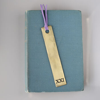 21st Anniversary Brass Bookmark Gift, 3 of 9