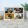 Personalised Freestanding Four Photo Giant Wooden Block 15cm X 21cm Landscape, thumbnail 2 of 5
