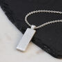 Roman Numerals Silver Ingot Pendant, thumbnail 4 of 5