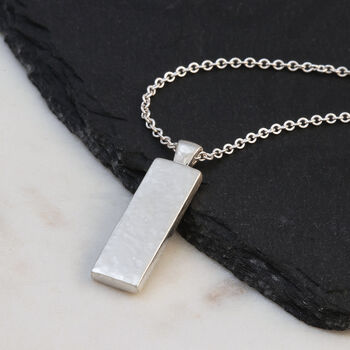 Roman Numerals Silver Ingot Pendant, 4 of 5