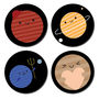 Kawaii Planets In Space Solar System Badges, thumbnail 1 of 6