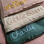 Hand Embroidered Baby Name Blanket, thumbnail 3 of 5
