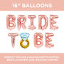 Bride To Be Hen Party Diamond Ring Balloons Rose Gold, thumbnail 2 of 2