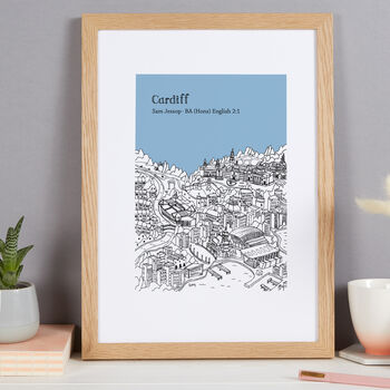 Personalised Cardiff Graduation Gift Print, 6 of 9
