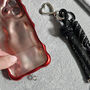 Crimson Red Bubble Phone Case And Personalised Bead Charm, thumbnail 9 of 12