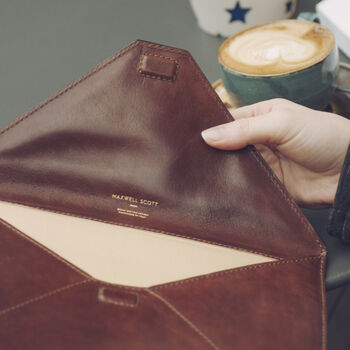Personalised Leather iPad Air Envelope Case 'Ettore', 8 of 12