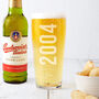 Personalised 21st Birth Year And Name Beer Glass, thumbnail 2 of 6
