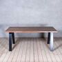 Albert Stripe And A Shaped Legs Walnut Table, thumbnail 2 of 4