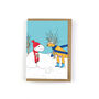 Snow Rex Dinosaur Christmas Card, thumbnail 2 of 5