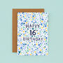 16th Birthday Card For Men, Geometric 16th Card, For Him, thumbnail 2 of 2