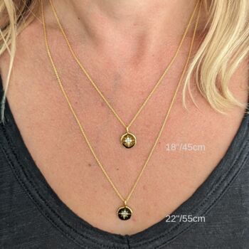The Duo Green Onyx Necklace, 18ct Gold Plated, 10 of 11