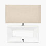 White Block Ceramic Rectangular Table Lamp, thumbnail 6 of 10