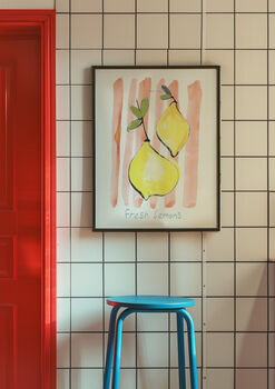 Fresh Lemons Illustrated Art Print, 6 of 6