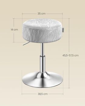 Dressing Table Stool Adjustable Swivel Vanity Stool, 2 of 7