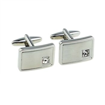 Personalised 15th Anniversary Crystal Cufflinks, 2 of 5