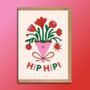 Hip Hip Celebration Greeting Card, thumbnail 1 of 2