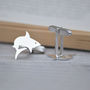 Shark Cuff Links In Sterling Silver, Handmade In The UK, thumbnail 2 of 5