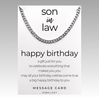 Curb Chain Birthday Wishes For Son In Law, 2 of 6