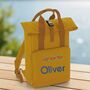 Children's Personalised Embroidered Boats And Name Roll Top Backpack, thumbnail 1 of 5