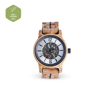 The Sycamore: Handmade Mechanical Wood Watch For Men, 4 of 5
