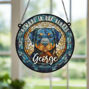 Rottweiler Memorial Suncatcher, 4 of 6