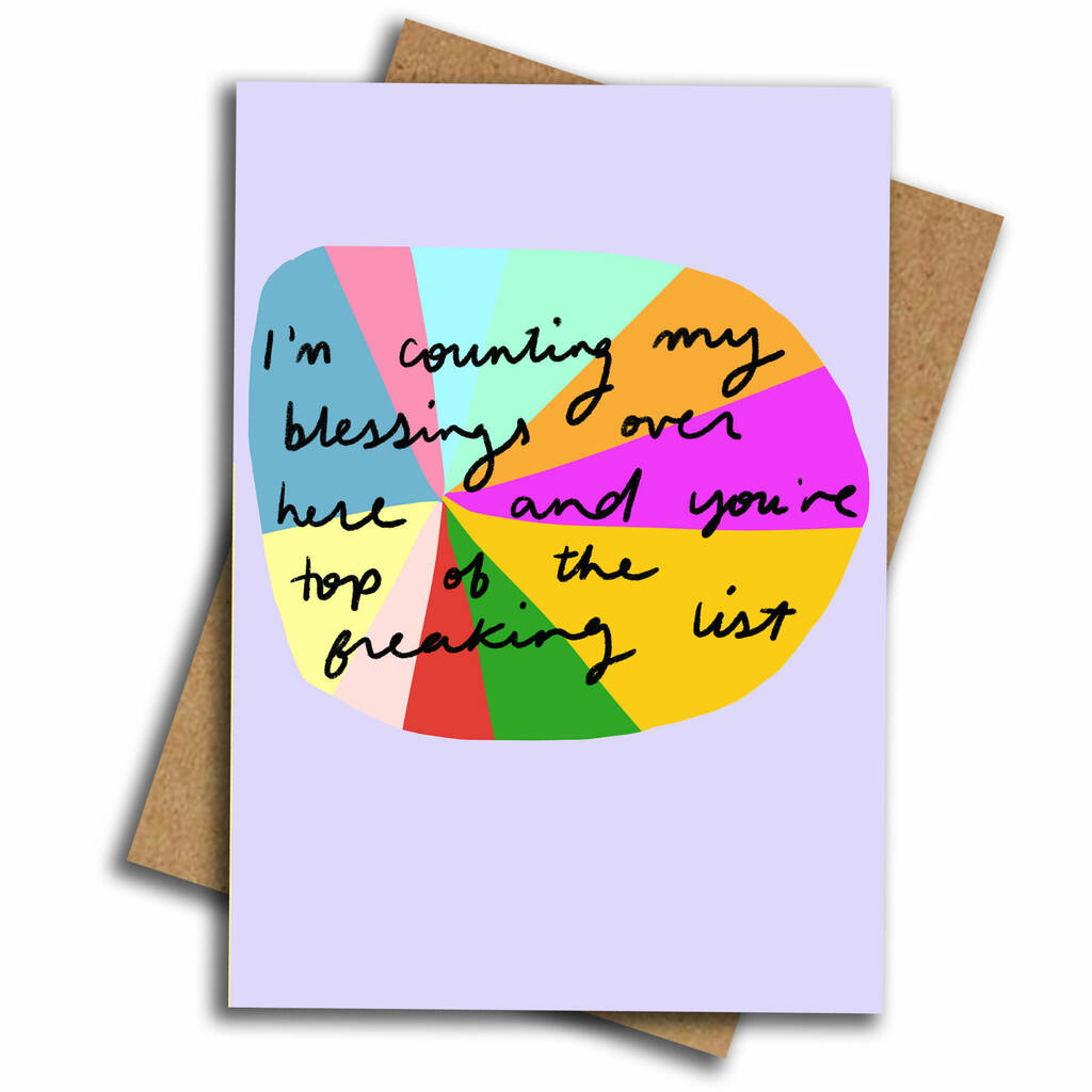 Counting My Blessings Card By Nicola Rowlands | notonthehighstreet.com