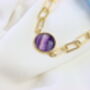 24 K Gold Plated Choker Necklace Healing Stone, thumbnail 4 of 4