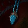 Tamarind Turquoise Coral Pendant, thumbnail 2 of 3