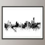Manchester Skyline Cityscape Black And White, thumbnail 3 of 6