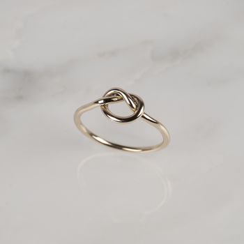 Gold Tie The Knot Proposal Ring, 4 of 5