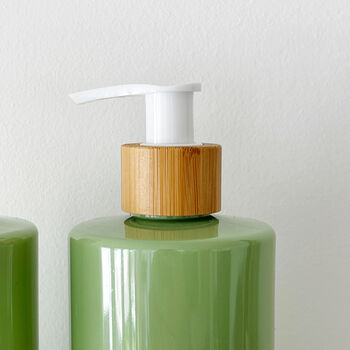 Refillable Green Plastic Bottle With Minimalist Label, 4 of 9