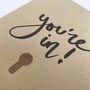 'You’re In' New Home Letterpress Card, thumbnail 3 of 3
