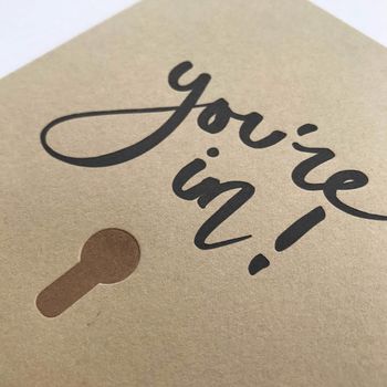 'You’re In' New Home Letterpress Card, 3 of 3