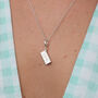Sterling Silver Bourbon Biscuit Charm Necklace, thumbnail 4 of 6