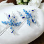 Blue Bridal Hair Pin Set, thumbnail 4 of 5