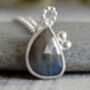 Natural Sapphire Necklace In Sterling Silver, thumbnail 1 of 4