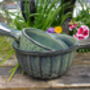 Set Of Two Reactive Glaze Handled Brûlée Bowls In Mist, thumbnail 2 of 10